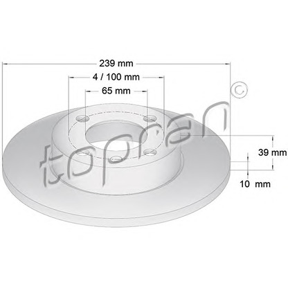 Zdjęcie Tarcza hamulcowa TOPRAN 104164