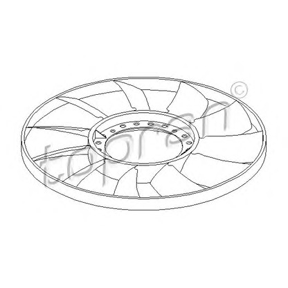 Photo Fan Wheel, engine cooling TOPRAN 110294