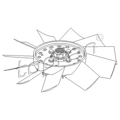 Photo Ventilateur, refroidissement du moteur TOPRAN 109604