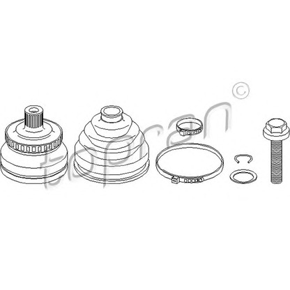 Zdjęcie Zestaw przegubu, półoż napędowa TOPRAN 111719