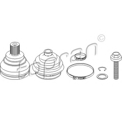 Zdjęcie Zestaw przegubu, półoż napędowa TOPRAN 104332