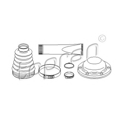 Photo Bellow Set, drive shaft TOPRAN 111635