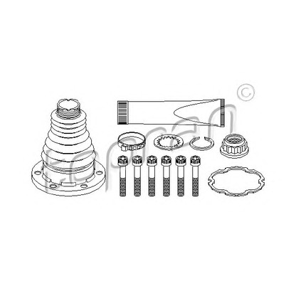 Photo Bellow Set, drive shaft TOPRAN 108380