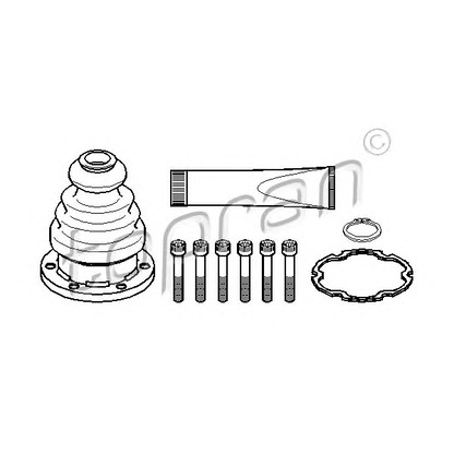 Photo Bellow Set, drive shaft TOPRAN 108214