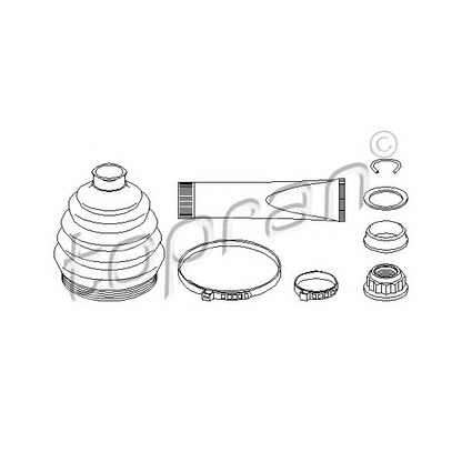 Фото Комплект пылника, приводной вал TOPRAN 111780
