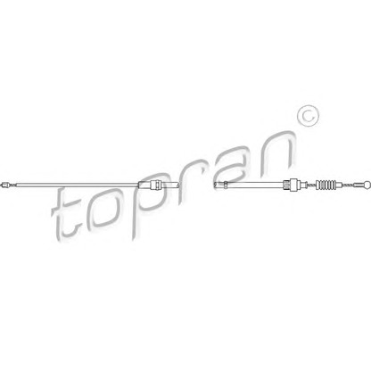 Photo Tirette à câble, frein de stationnement TOPRAN 109815