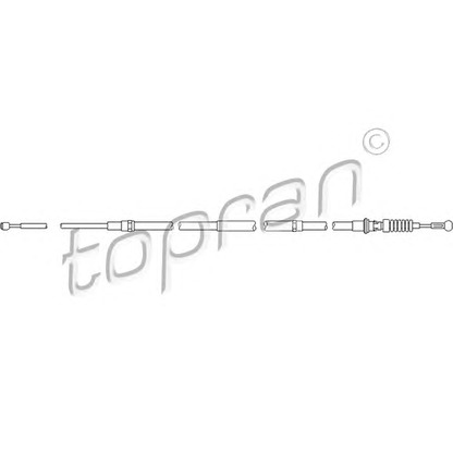 Foto Cable de accionamiento, freno de estacionamiento TOPRAN 112149
