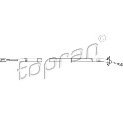 Foto Cable de accionamiento, freno de estacionamiento TOPRAN 109811