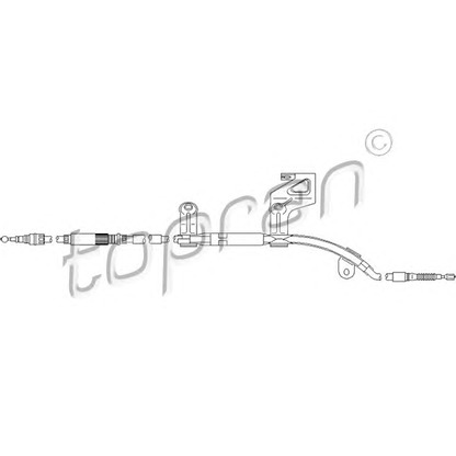 Foto Cable de accionamiento, freno de estacionamiento TOPRAN 110992