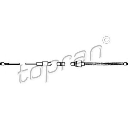 Photo Cable, parking brake TOPRAN 111212
