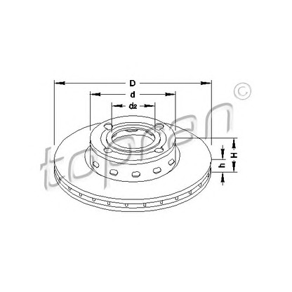 Photo Brake Disc TOPRAN 104386