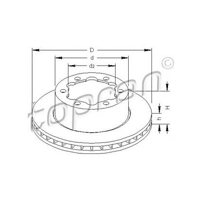 Photo Brake Disc TOPRAN 111653