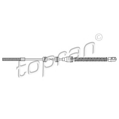 Foto Cable de accionamiento, freno de estacionamiento TOPRAN 200873