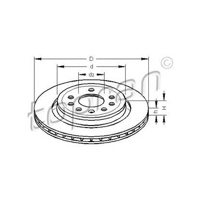 Photo Brake Disc TOPRAN 206859