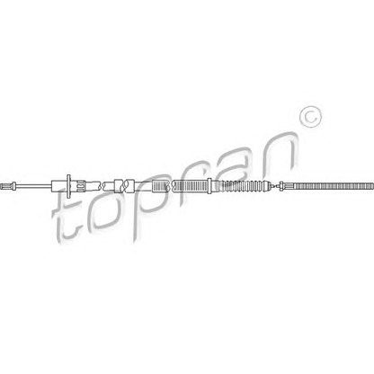 Foto Cable de accionamiento, accionamiento del embrague TOPRAN 201348