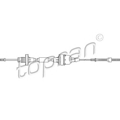 Foto Cable de accionamiento, accionamiento del embrague TOPRAN 205111