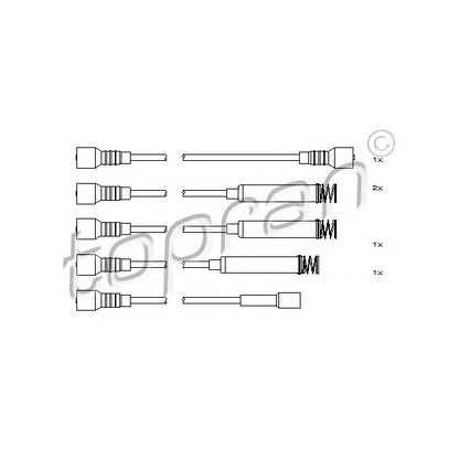 Photo Kit de câbles d'allumage TOPRAN 202517