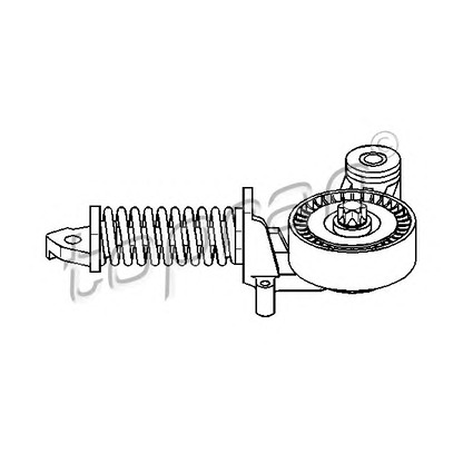 Photo Tensioner Pulley, v-ribbed belt TOPRAN 206230