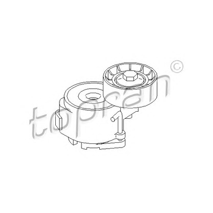 Photo Tensioner Pulley, v-ribbed belt TOPRAN 206991