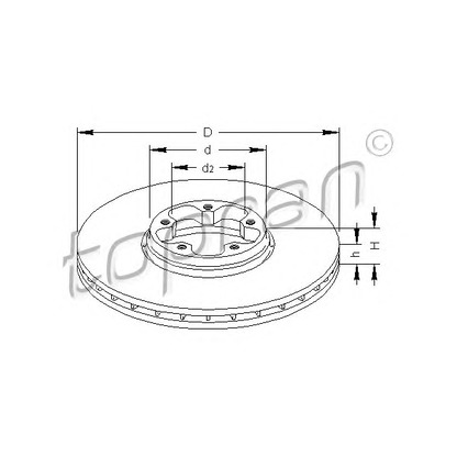 Photo Brake Disc TOPRAN 302334