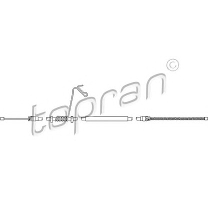 Фото Комплект тросов, стояночная тормозная система TOPRAN 302073