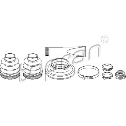 Photo Bellow Set, drive shaft TOPRAN 401874