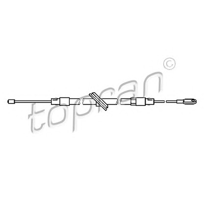 Foto Cable de accionamiento, freno de estacionamiento TOPRAN 401274