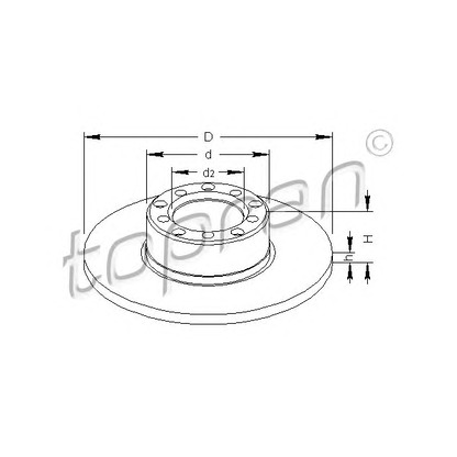 Photo Disque de frein TOPRAN 400843