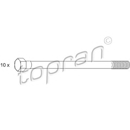 Фото Комплект болтов головки цилидра TOPRAN 500361