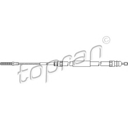 Foto Cable de accionamiento, freno de estacionamiento TOPRAN 501098