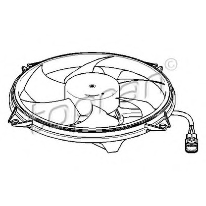 Photo Ventilateur, refroidissement du moteur TOPRAN 721542