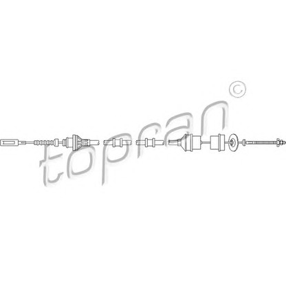 Foto Cable de accionamiento, accionamiento del embrague TOPRAN 722353