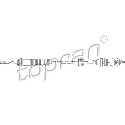 Foto Cable de accionamiento, accionamiento del embrague TOPRAN 722112