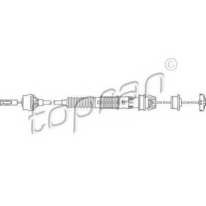 Foto Cable de accionamiento, accionamiento del embrague TOPRAN 722119
