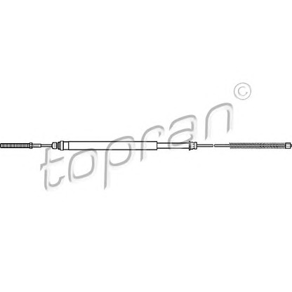 Foto Cable de accionamiento, freno de estacionamiento TOPRAN 721629