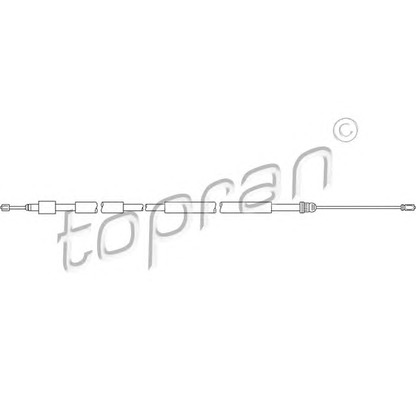 Foto Cable de accionamiento, freno de estacionamiento TOPRAN 721635