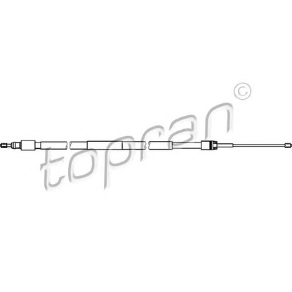 Foto Cable de accionamiento, freno de estacionamiento TOPRAN 721652