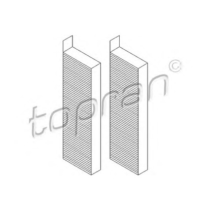 Zdjęcie Filtr, wentylacja przestrzeni pasażerskiej TOPRAN 722550