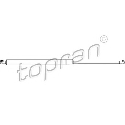 Photo Gas Spring, boot-/cargo area TOPRAN 721291