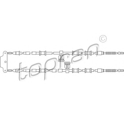Foto Cavo comando, Freno stazionamento TOPRAN 207381