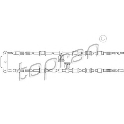 Foto Cable de accionamiento, freno de estacionamiento TOPRAN 207867