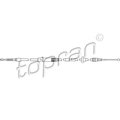Foto Cable de accionamiento, freno de estacionamiento TOPRAN 112150