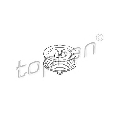 Photo Deflection/Guide Pulley, v-ribbed belt TOPRAN 304122