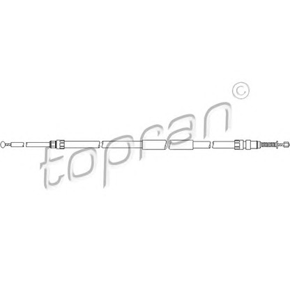 Foto Cable de accionamiento, freno de estacionamiento TOPRAN 501726