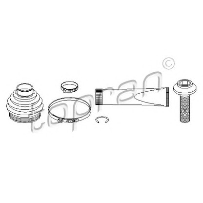 Photo Bellow Set, drive shaft TOPRAN 113007