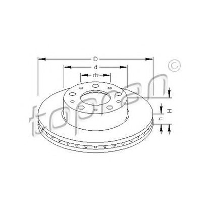 Фото Тормозной диск TOPRAN 722458