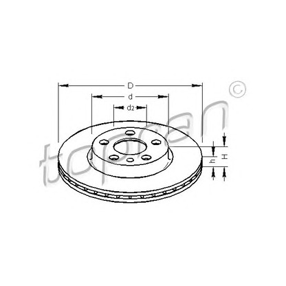 Photo Brake Disc TOPRAN 722449