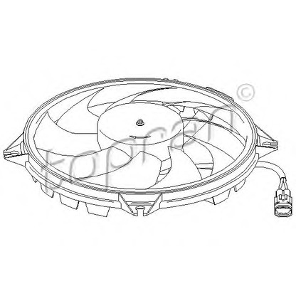 Photo Ventilateur, refroidissement du moteur TOPRAN 721536