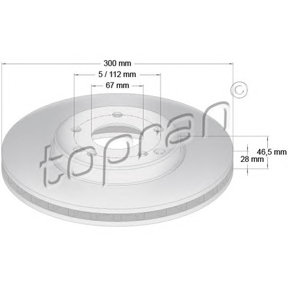 Photo Brake Disc TOPRAN 400855