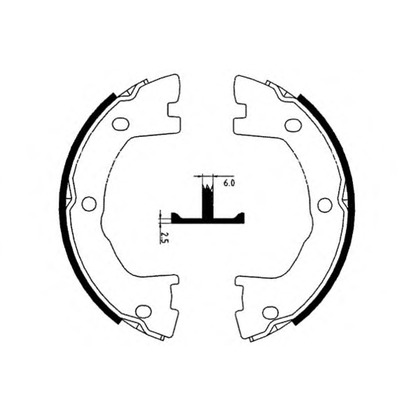 Photo Brake Shoe Set, parking brake E.T.F. 090651